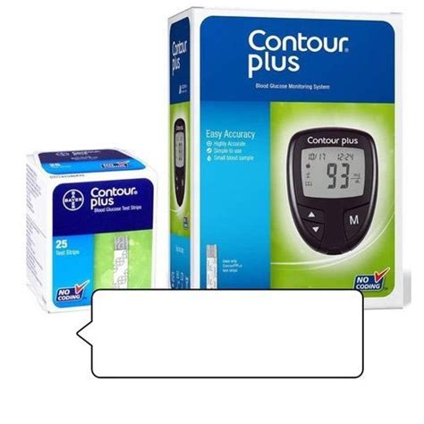 Contour Plus Blood Glucose Monitoring System And Strip Kit For