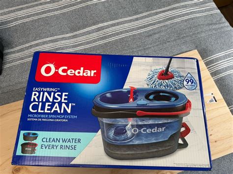 O Cedar Rinse N Clean Spin Mop With Bucket Black 168534