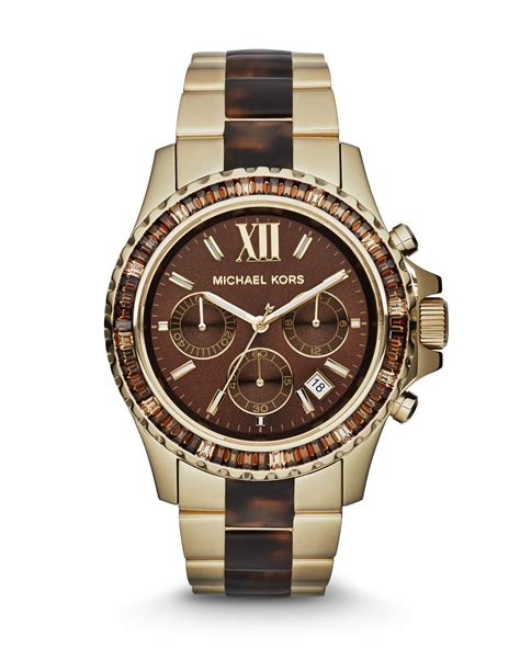 Michael Kors Midsize Twotone Stainless Steel Everest Chronograph Glitz