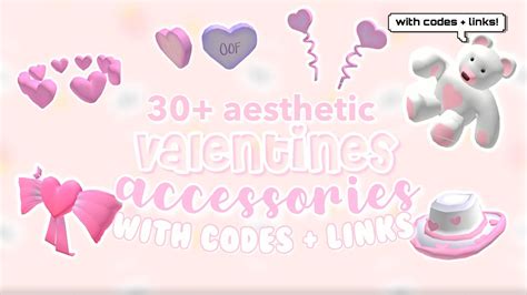 Roblox Valentines Accessories With Codes Links Youtube