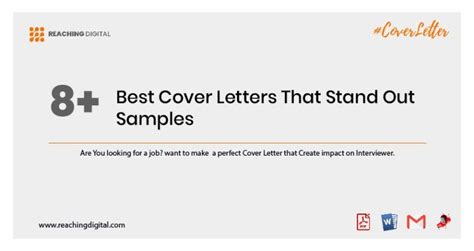 8+ Best Cover Letters That Stand Out Samples – Reaching Digital