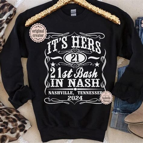 Nashville 21st Birthday Sweatshirt Nashville Birthday Music Etsy