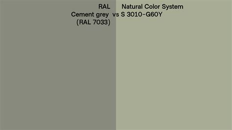 Ral Cement Grey Ral 7033 Vs Natural Color System S 3010 G60y Side By