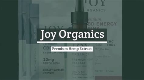 Joy Organics CBD Review 15 Coupon YouTube