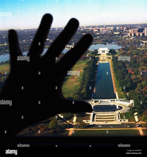 View from inside Washington Monument in Washington DC USA Stock Photo ...