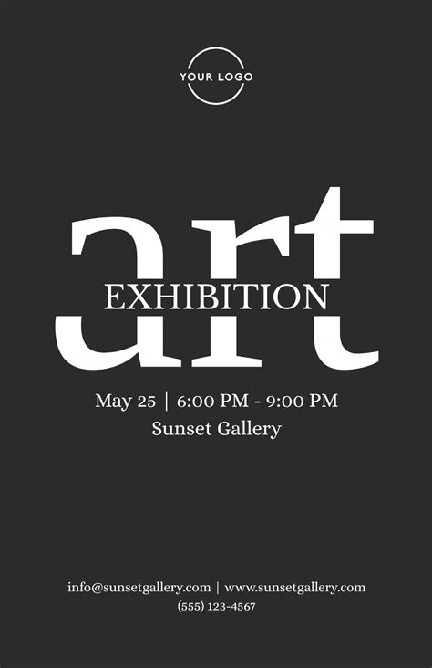 art exhibition poster template  edit