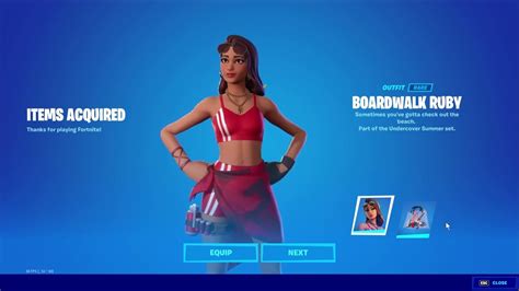 Boardwalk Ruby Fortnite Undercover Summer Set Youtube