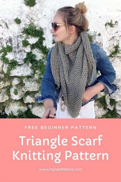 How To Knit An Easy Triangle Scarf Knitting Patterns Free Scarf