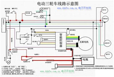 一例电动车整车电路的原理图 电动车控制器的实物接线图