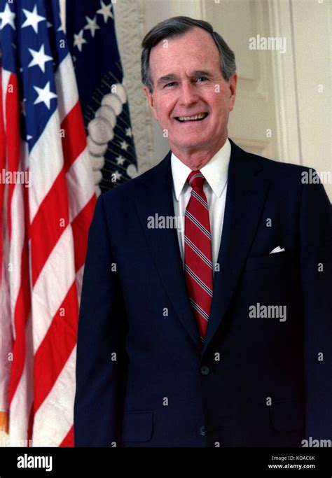 Official Portrait Of U S President George H W Bush At The White