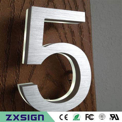 Cm High Outdoor Stainless Steel Back Lit Led Sign Numbers