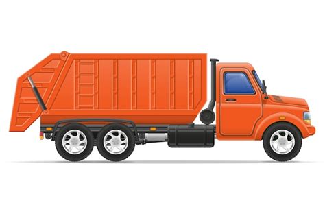 Fracht lkw entfernen müll vektor illustration isoliert auf weißem