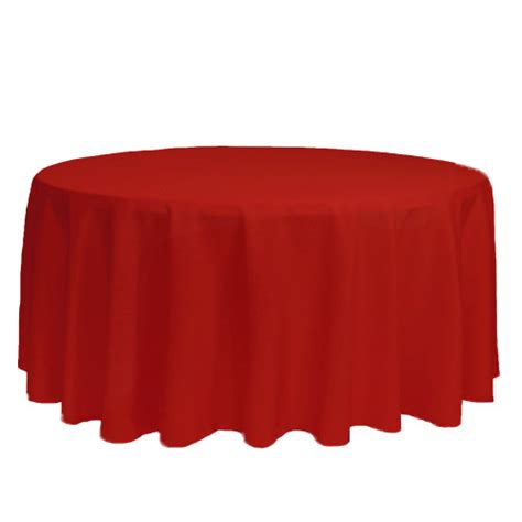 90 Inch Round Polyester Tablecloth Red Your Chair Covers Inc