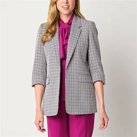 Black Label By Evan Picone Suit Jacket Color Cerise Multi Jcpenney