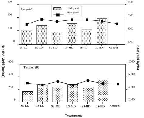 Yield Of Rice And Fish In Different Treatments Of Rice Fish Integration