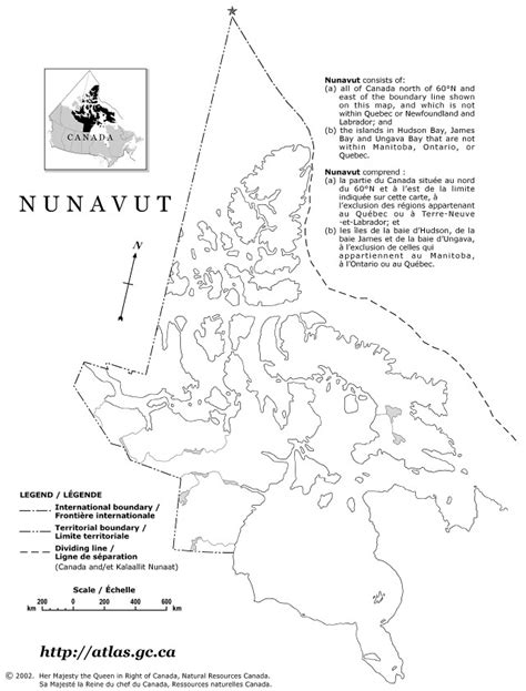 Nunavut Outline Map