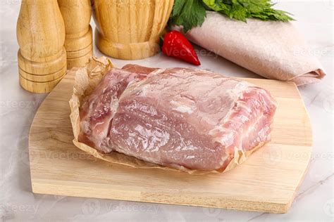 Raw Uncooked Pork Meat Loin Stock Photo At Vecteezy