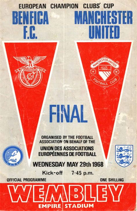 29th May 1968 Sl Benfica V Manchester United European Cup Final 1967