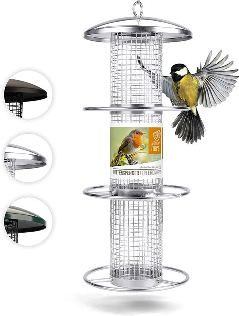 14 Bird Feeder Silver 5 Year Guarantee Peanut Feeder Stainless