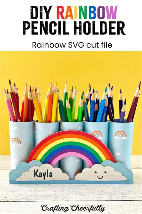 Rainbow Wooden Pen Holder Cute 6 Compartments Pencil Holder Organizer Artofit