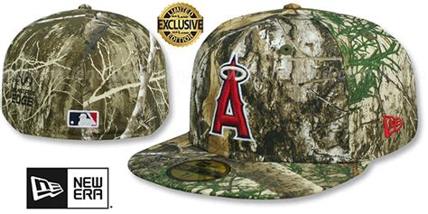 Los Angeles Angels Mlb Team Basic Realtree Camo Fitted Hat