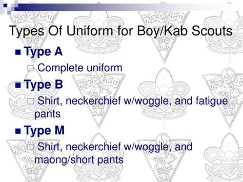 PPT - Scout Uniform Types PowerPoint Presentation, free download - ID:3923381