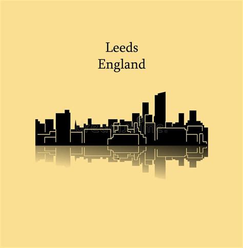 Leeds England City Skyline Silhouette City Design Vector Famous