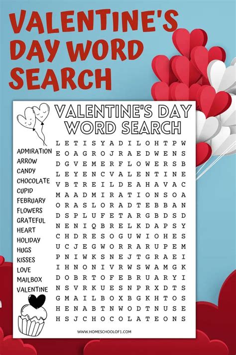 Free Valentine S Day Word Search Printable Valentines Word Search