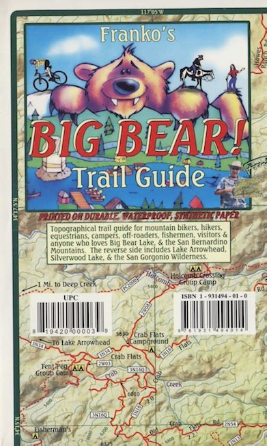 Big Bear Trail Map - Total Escape Map Shop - Big Bear Lake California