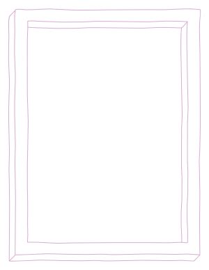 Printable Orange D Doodle Frame Page Border