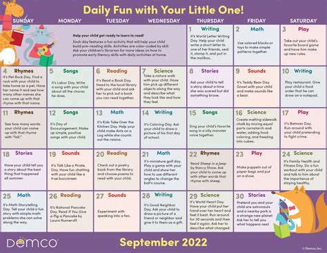 Early Literacy Activities —September 2022: Activities, Books, and More!