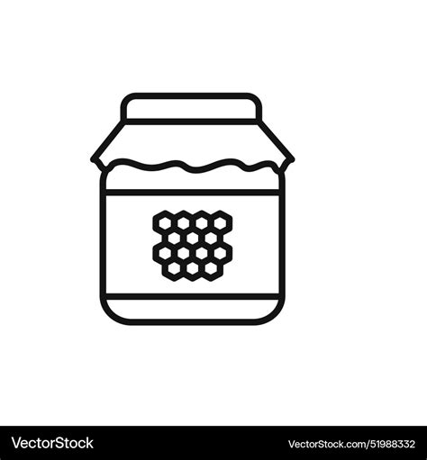 Honey Jar Icon Mark In Filled Style Royalty Free Vector