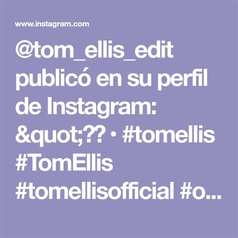 @tom_ellis_edit publicó en su perfil de Instagram: "🧡💙 • #tomellis # ...