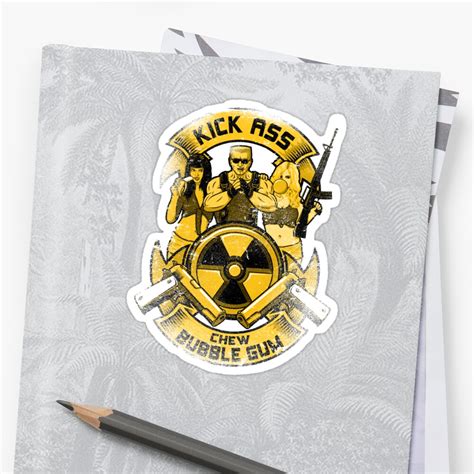 Kick Ass And Chew Bubble Gum Stickers By R Evolution Gfx Redbubble