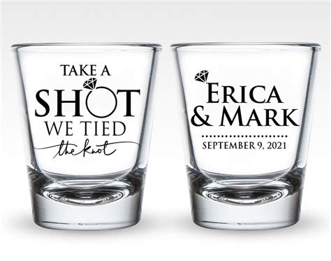 Wedding Shot Glasses Custom Wedding Shot Glass Personalized Wedding Shot Glass Wedding Shot