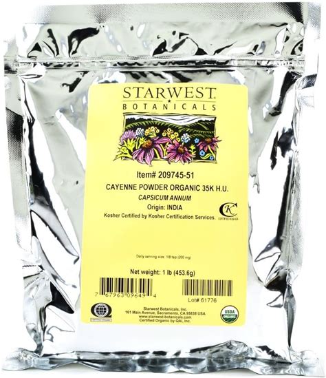 Amazon Starwest Botanicals Organic Cayenne Pepper Powder