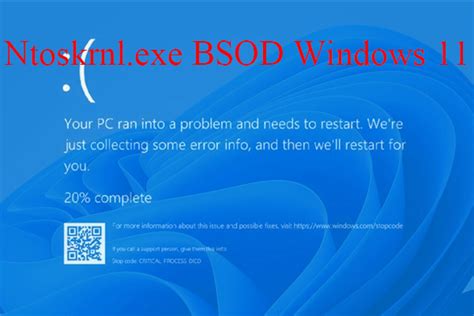 Ways How To Fix Ntoskrnl Exe Bsod Windows Error Minitool