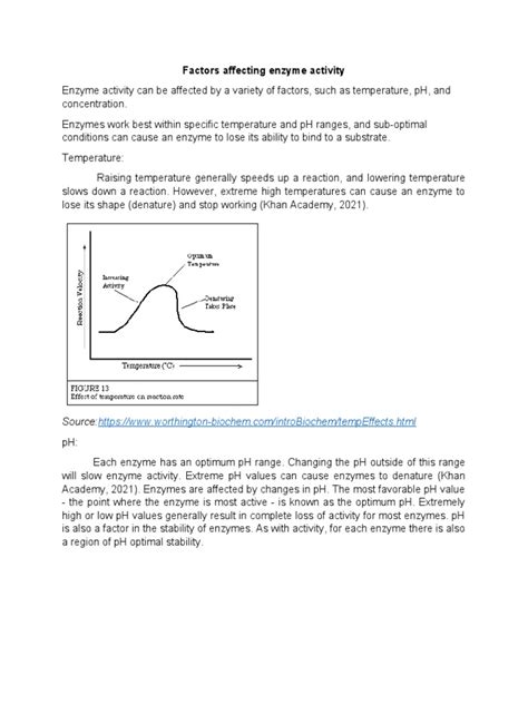 Factors Affecting Enzyme Activity: Source | PDF | Enzyme | Enzyme Assay