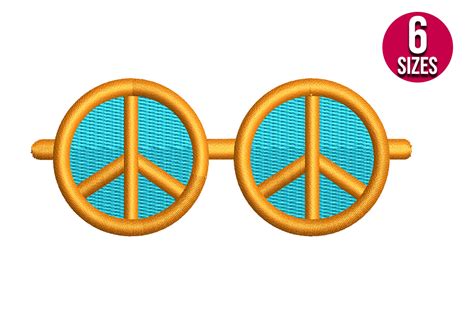 Retro Sunglass With Peace Sign Creative Fabrica