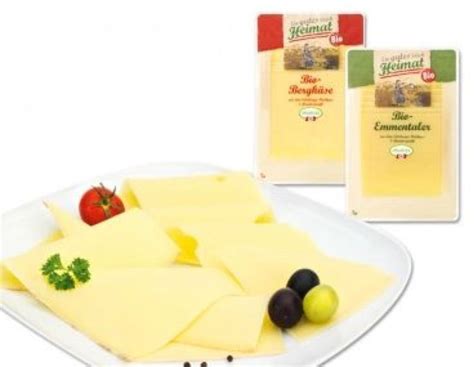 EIN GUTES STÜCK HEIMAT Bio Emmentaler oder Bio Bergkäse in Scheiben 175