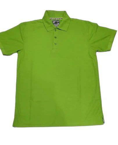 Male Half Sleeve Men Green Cotton T Shirt Polo Neck Size Xl At Rs 210 In Bengaluru