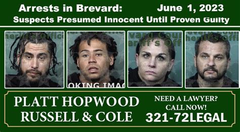 Arrests In Brevard County June 1 2023 Suspects Presumed Innocent