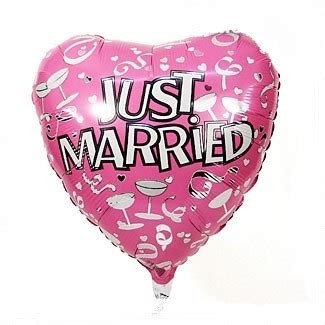 Just Married Herz Pink Folienballon Cm Luftballons Online Im