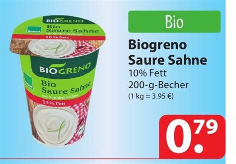 BIOGRENO Bio Saure Sahne 10 Fett 200g Angebot Bei Famila Nord Ost