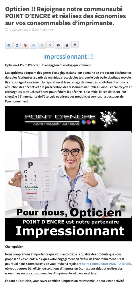 Opticien Rejoignez Notre Communaut Point Dencre Et R Alisez Des