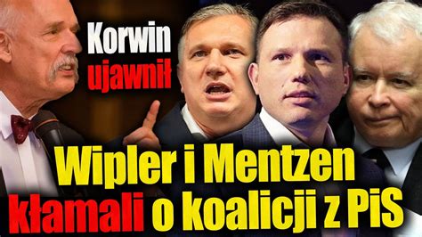 Lider Konfederacji ujawnił Wipler i Mentzen kłamali i rozmawiali z