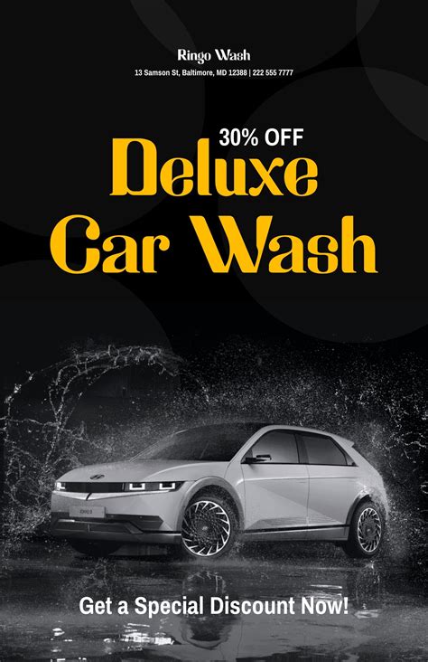 Car Wash Special Discount Poster Template In Illustrator Word Psd