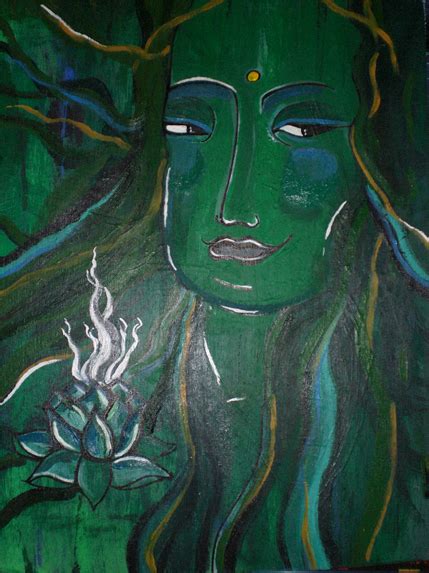 Green lady painting by SpookyZombie on DeviantArt