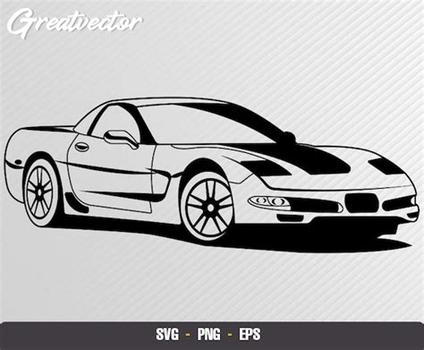 C5 Corvette 1997 2004 Eps Svg Png Vector File Etsy