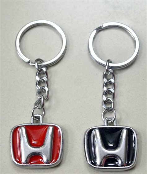 Black Red Car Zinc Alloy Metal Keychain Model Name Number Honda Key